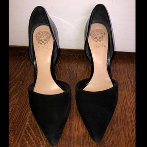 Vince Camuto Patent Leather/suede High Heels 4"